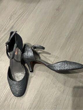 Cath Kidston silver glittery heels